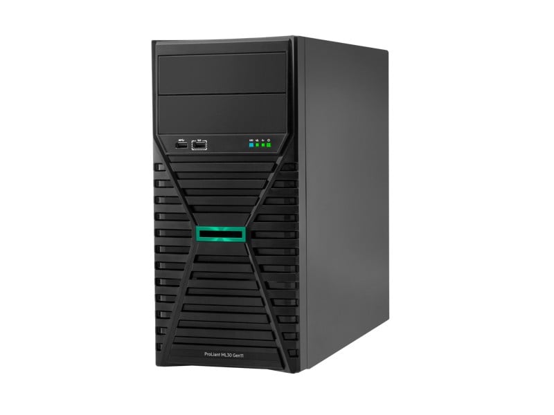 HPE ProLiant ML30 Gen11 Intel Xeon E-2414 Quad-Core (2.60GHz 12MB) 16GB (1 x 16GB) 4 x Non-Hot Plug 3.5in LFF Intel VROC RAID 350W