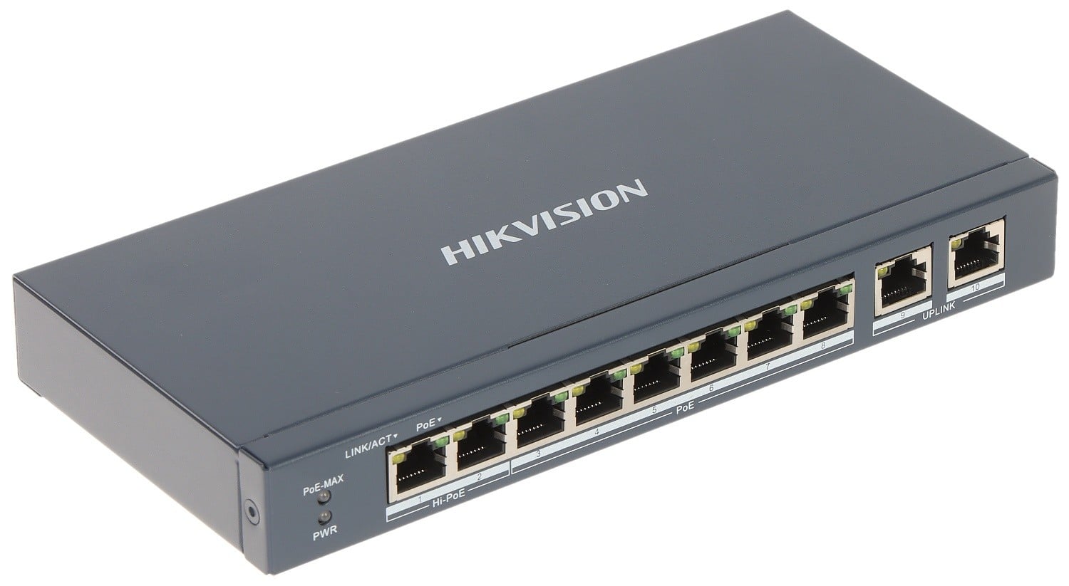 Hikvision DS-3E1310HP-EI 8 Port Fast Ethernet Smart POE Switch