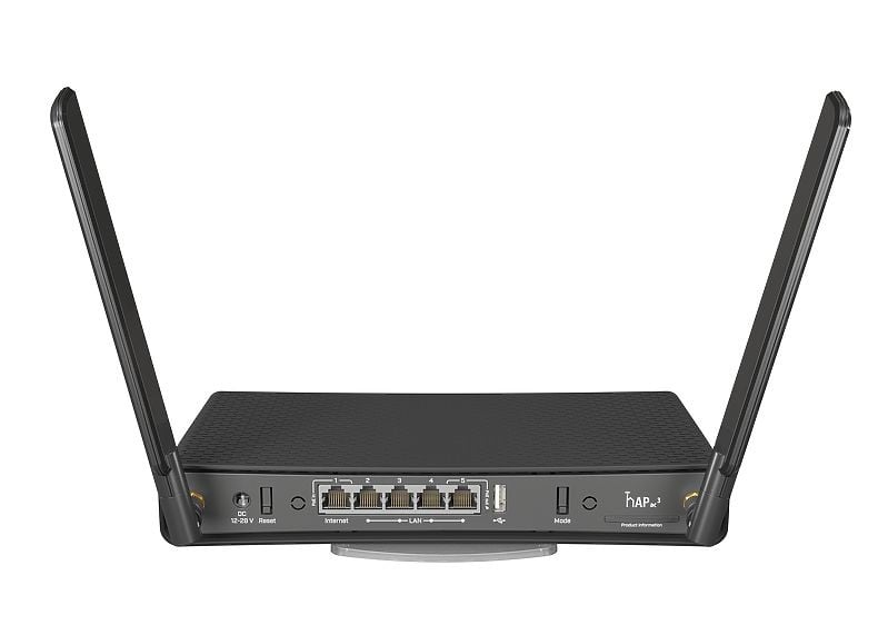 Mikrotik hAP ac3 Wireless Router Gigabit Ethernet Dual-band (2.4 GHz / 5 GHz) Black (RBD53IG-5HACD2HND)