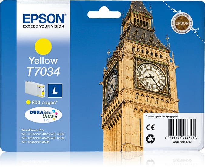 EPSON Ink Cartridge L Yellow 0.8k