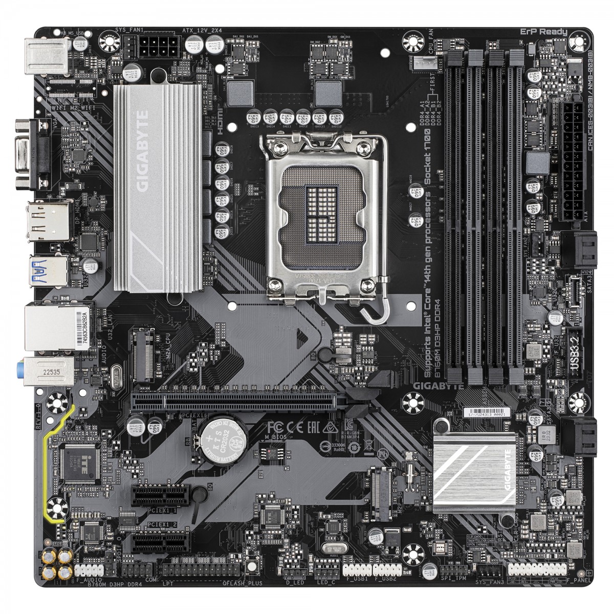 GIGABYTE B760M D3HP DDR4 LGA1700 4xDDR4 4xSATA 2xM.2 - Slika 2