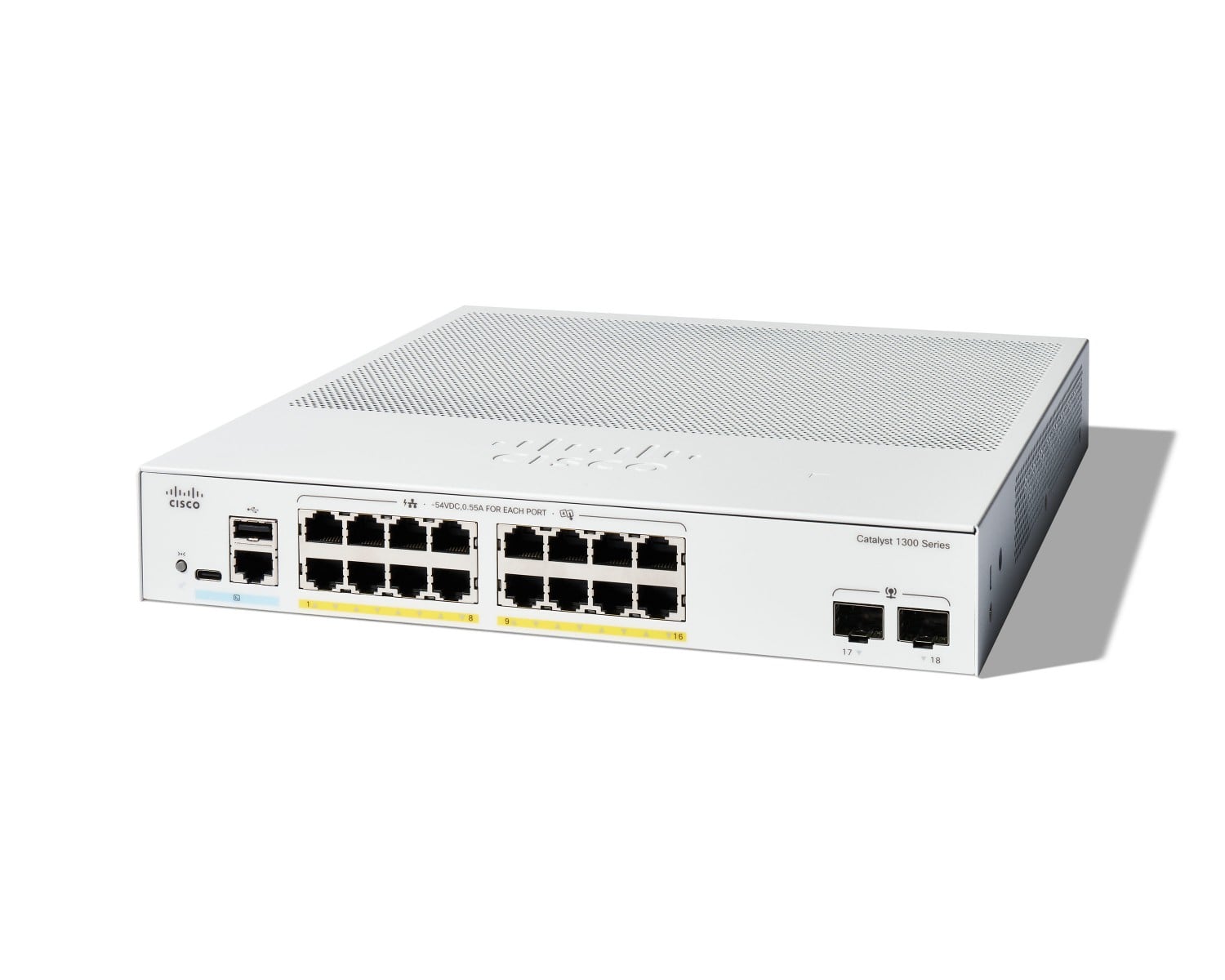Catalyst 1300 16-port GE, Full PoE, 2x1G SFP