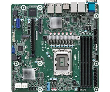 ASRock W680D4U-2L2T/G5, 1xSKT LGA1700, Intel Core 12/13 Gen., W680, 4xDIMM, SATA, 1xM.2, 2xGbE, 2x10GbE, IPMI