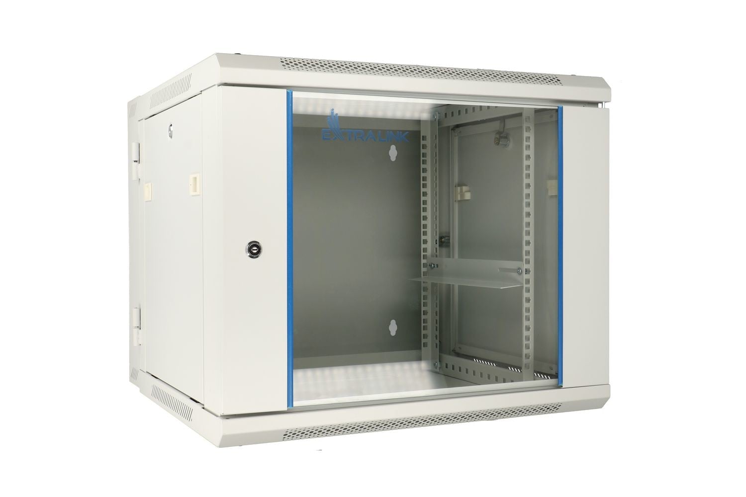 Extralink 9U 600×600 AZH Gray | Rackmount cabinet | wall mounted, swing type
