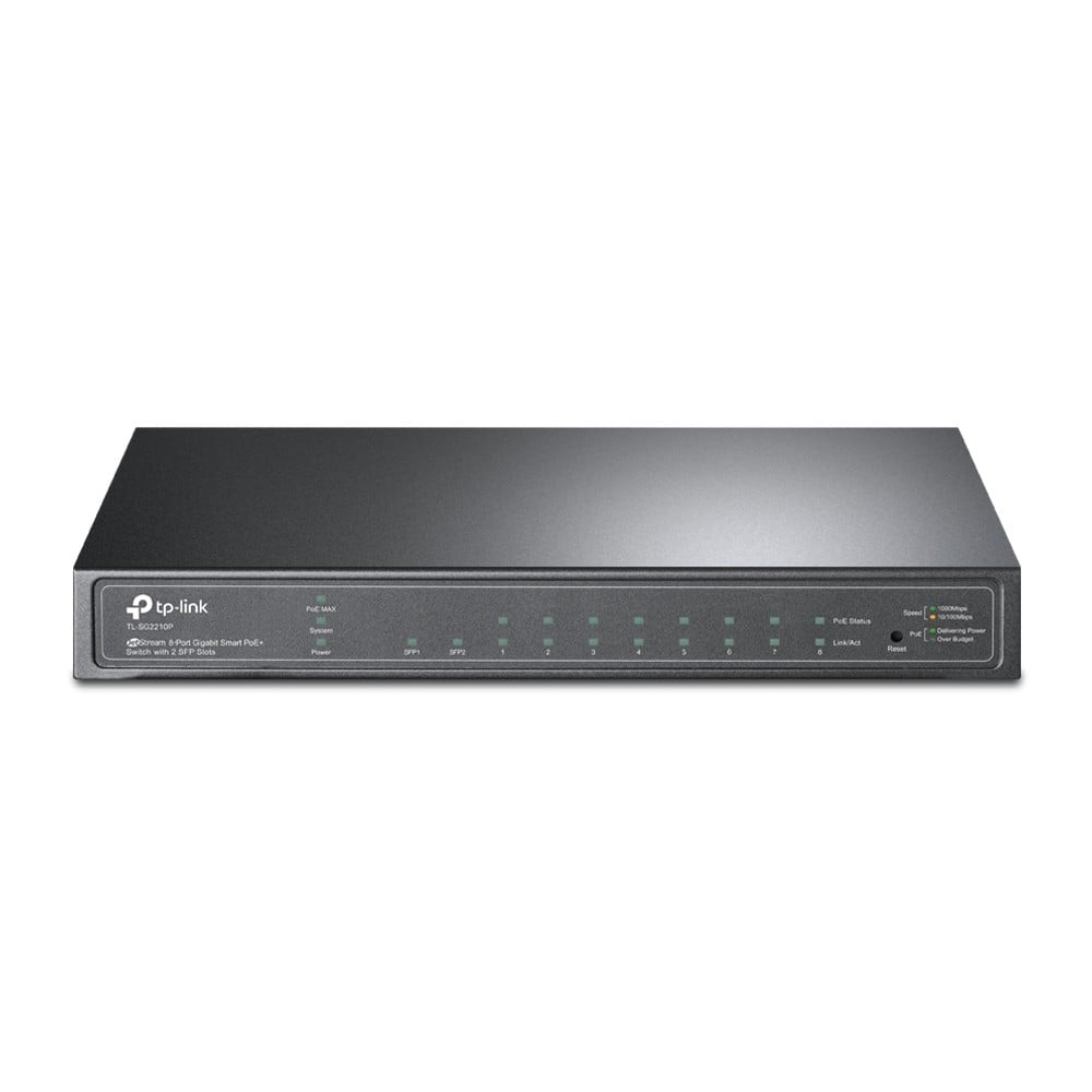 TP-Link TL-SG2210P JetStream™ 8-Port Gigabit Smart PoE+ Switch with 2 SFP Slots