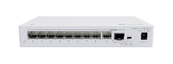 HUAWEI S110-8T2ST 8×10/100/1000BASE-T Ports 1xGE SFP Port 1×10/100/1000BASE-T Port with 7xAC Power Adapter (Fanless)