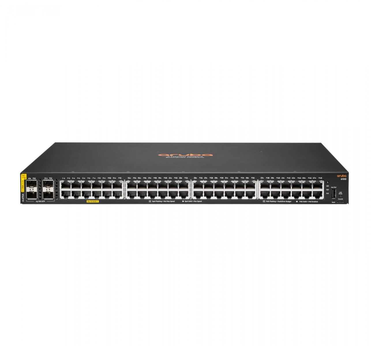 HPE Aruba 6100 Managed 48G 4SFP+ PoE+ 370W Switch