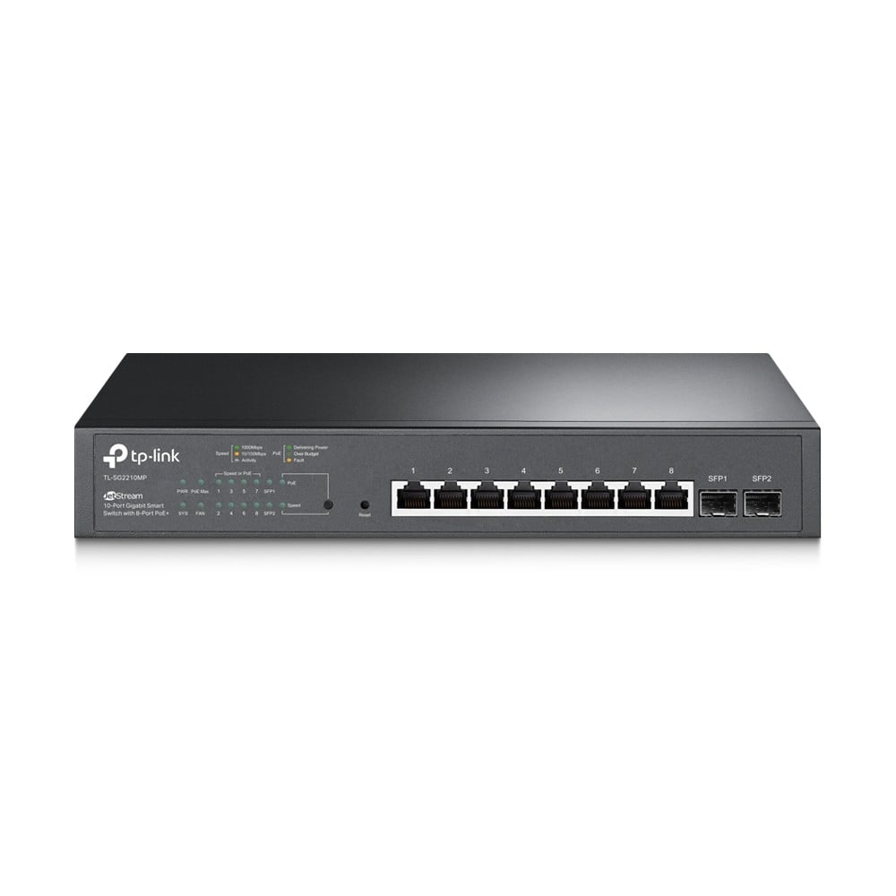 TP-Link TL-SG2210MP JetStream™ 10-Port Gigabit Smart Switch with 8-Port PoE+