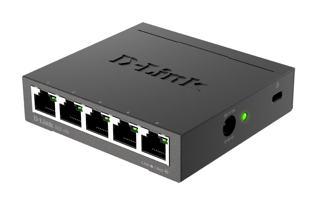 D-Link DGS-105 Unmanaged L2 Gigabit Ethernet (10/100/1000) (DGS-105/E) - Slika 2