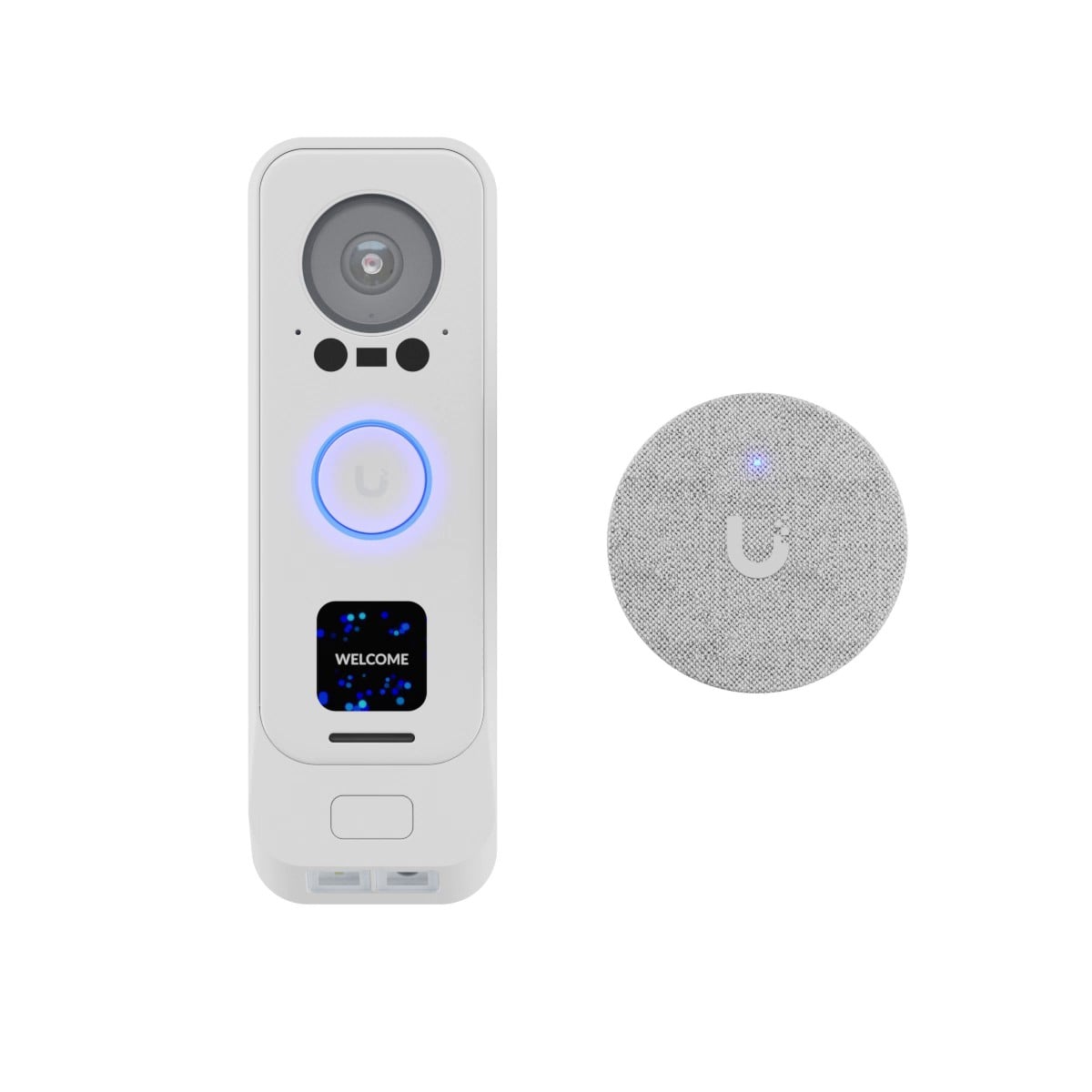 Ubiquiti UVC-G4 Doorbell Pro PoE Kit-White Dual-camera PoE doorbell and chime with advanced AI and usability features, White Color