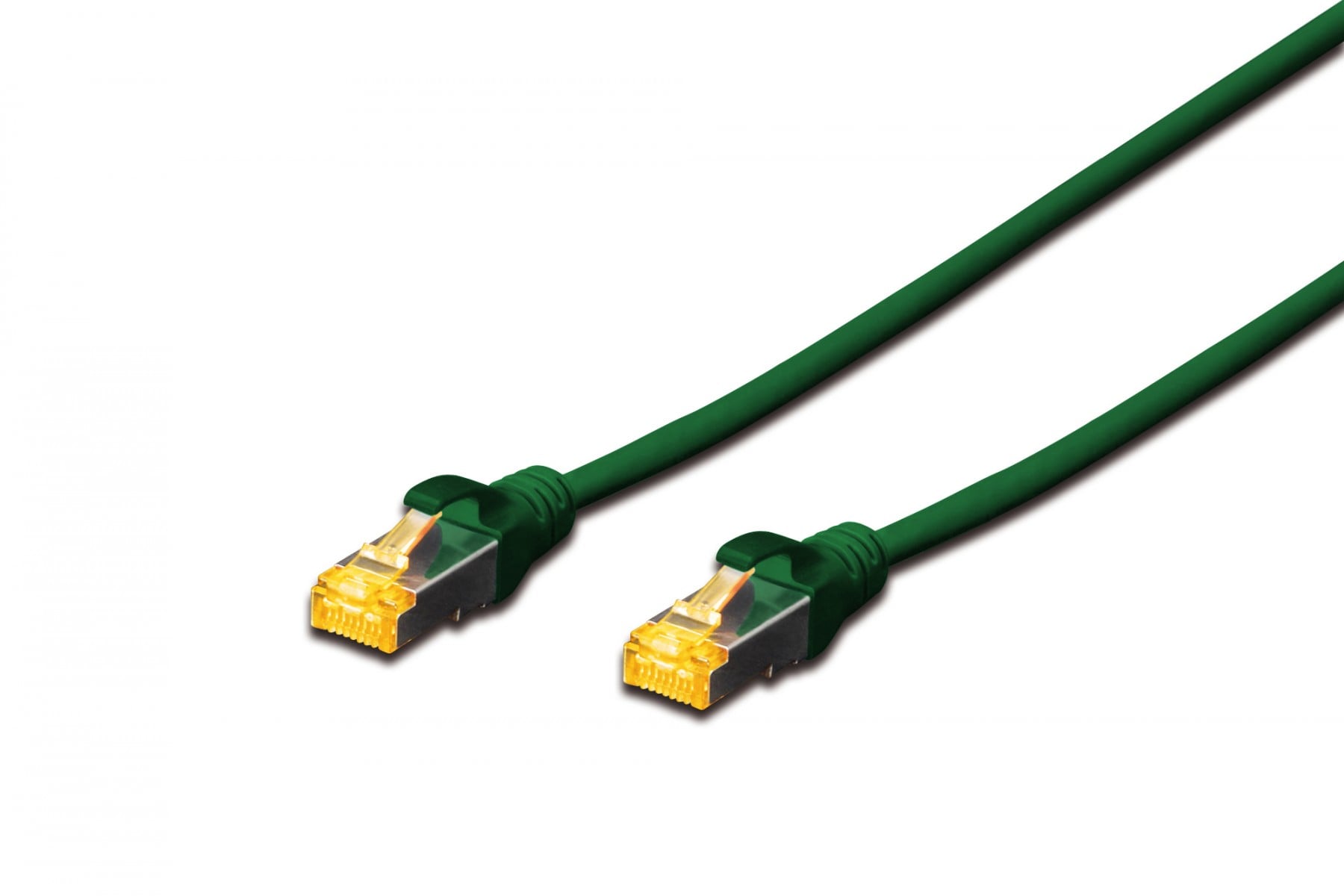 CAT 6A S-FTP patch cord, Cu, LSZH AWG 26/7, length 0.25 m, color green