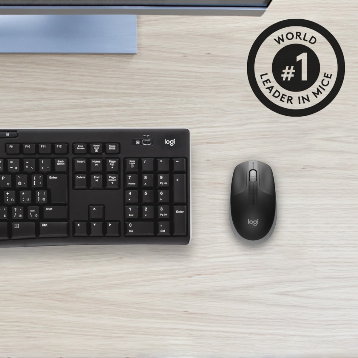 M190 Full-size wireless mouse - MID GREY - Slika 5