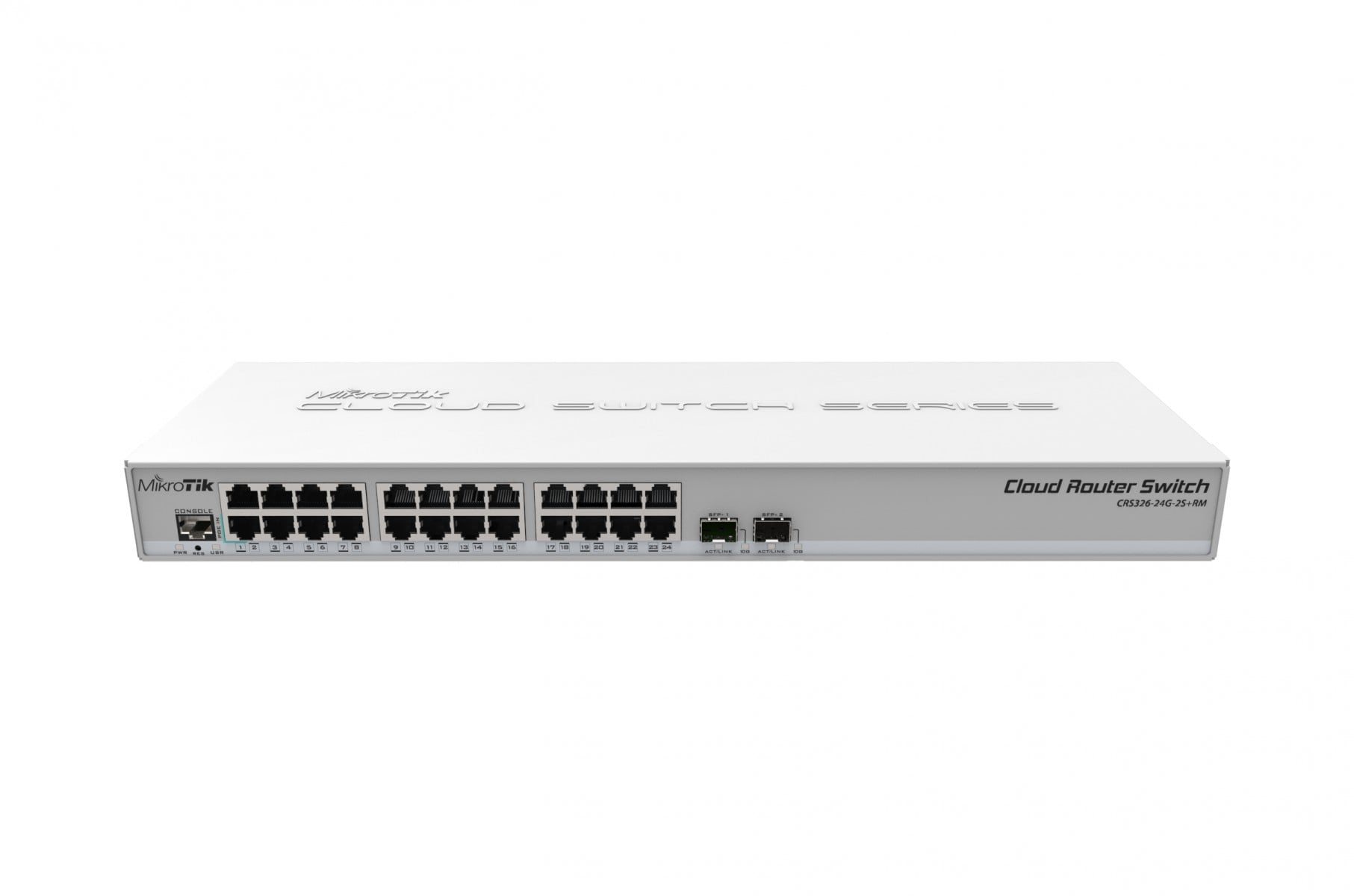 Mikrotik CRS326-24G-2S+RM network switch L2 Gigabit Ethernet (10/100/1000) Grey (CRS326-24G-2S+RM)