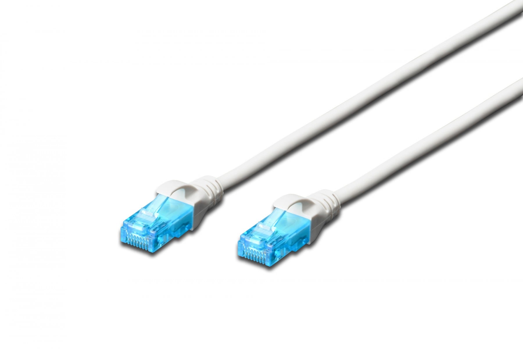 CAT 5e U-UTP patch cable, PVC AWG 26/7, length 1 m, color white