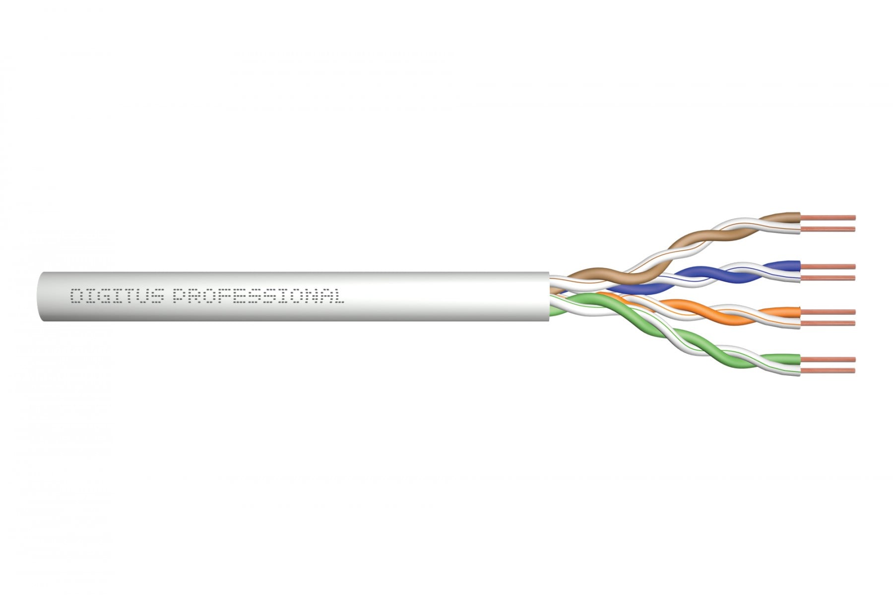 CAT 5e U-UTP installation cable, 100 MHz Eca (PVC), AWG 24/1, 100 m paper box, sx, grey