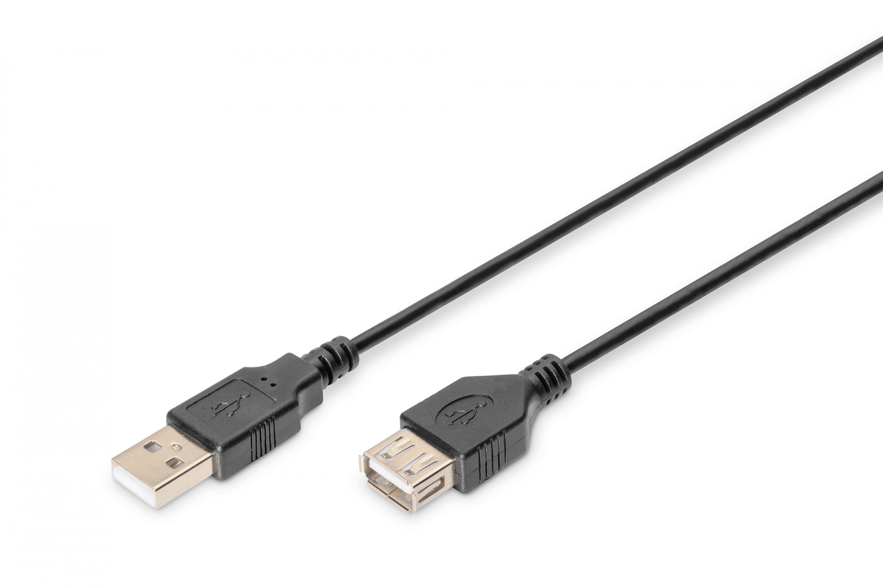 USB extension cable, type A M/F, 3.0m, USB 2.0 suitable, bl
