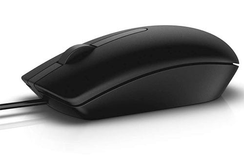Dell MS116-BK Optical Ambidextrous USB Mouse 1000 DPI Black