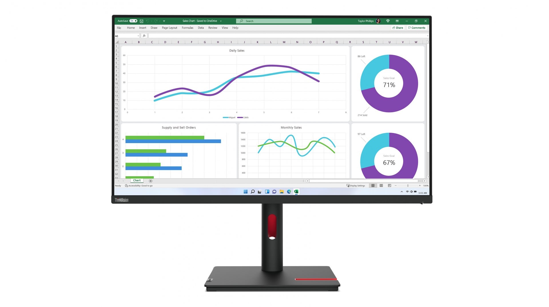 LENOVO Monitor ThinkVision T32h-30 31.5inch 2560×1440 Monitor 16:9 60Hz HDMI DP