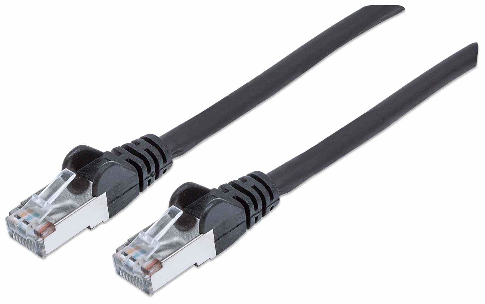 INTELLINET Patchkabel Cat6a-Stecker/Cat7-Rohkabel 0,5m sw