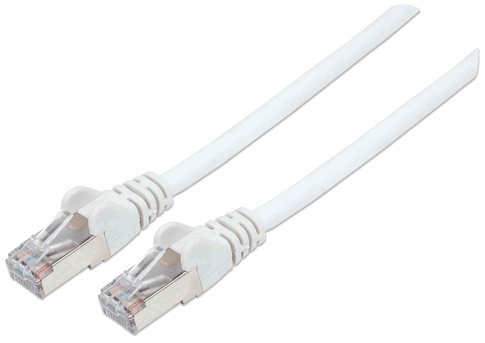 INTELLINET Patchkabel Cat6a-Stecker/Cat7-Rohkabel 0,5m wei?