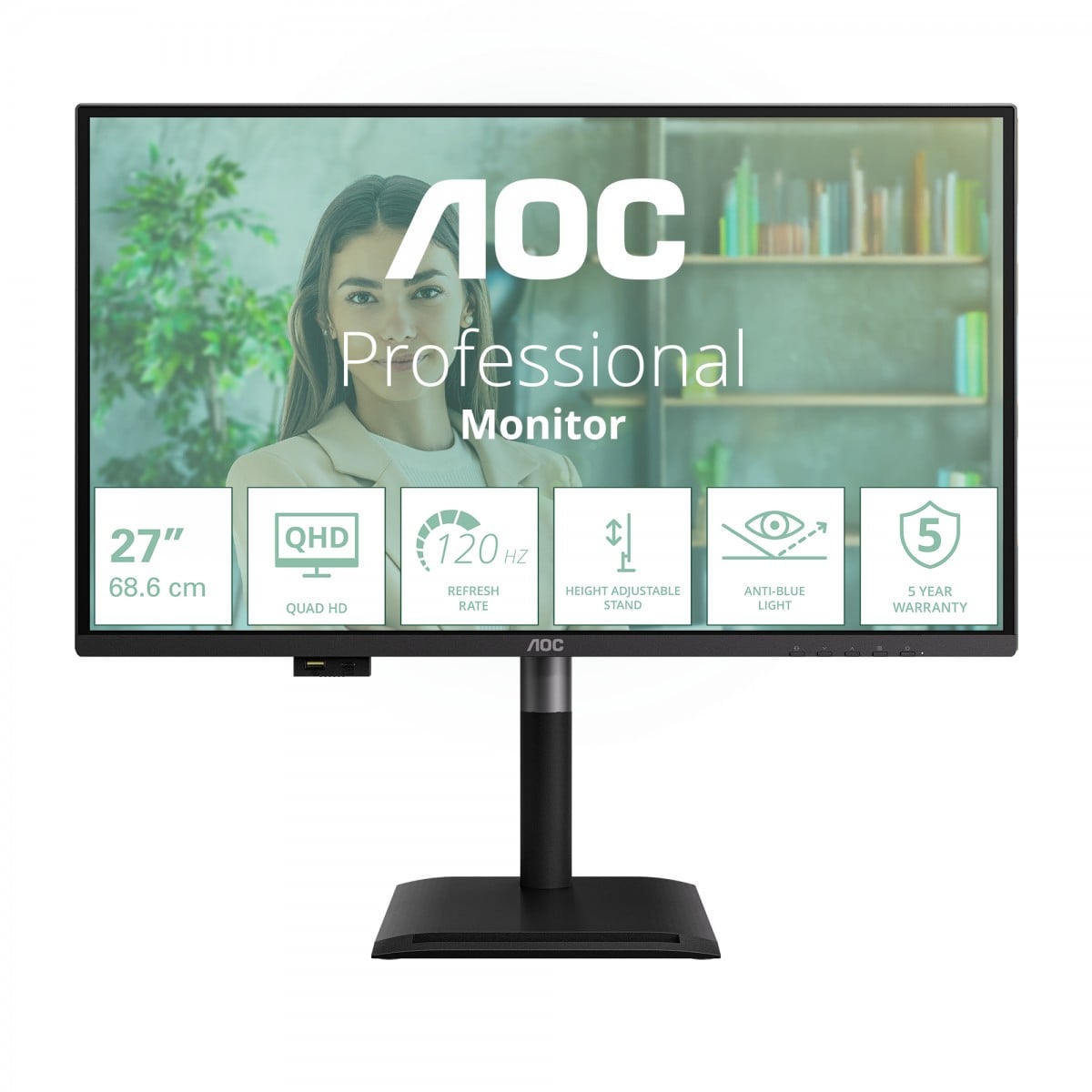 AOC 68,6cm (27") Q27P4U 16:09 2xHDMI+DP+USB Lift black - Slika 2
