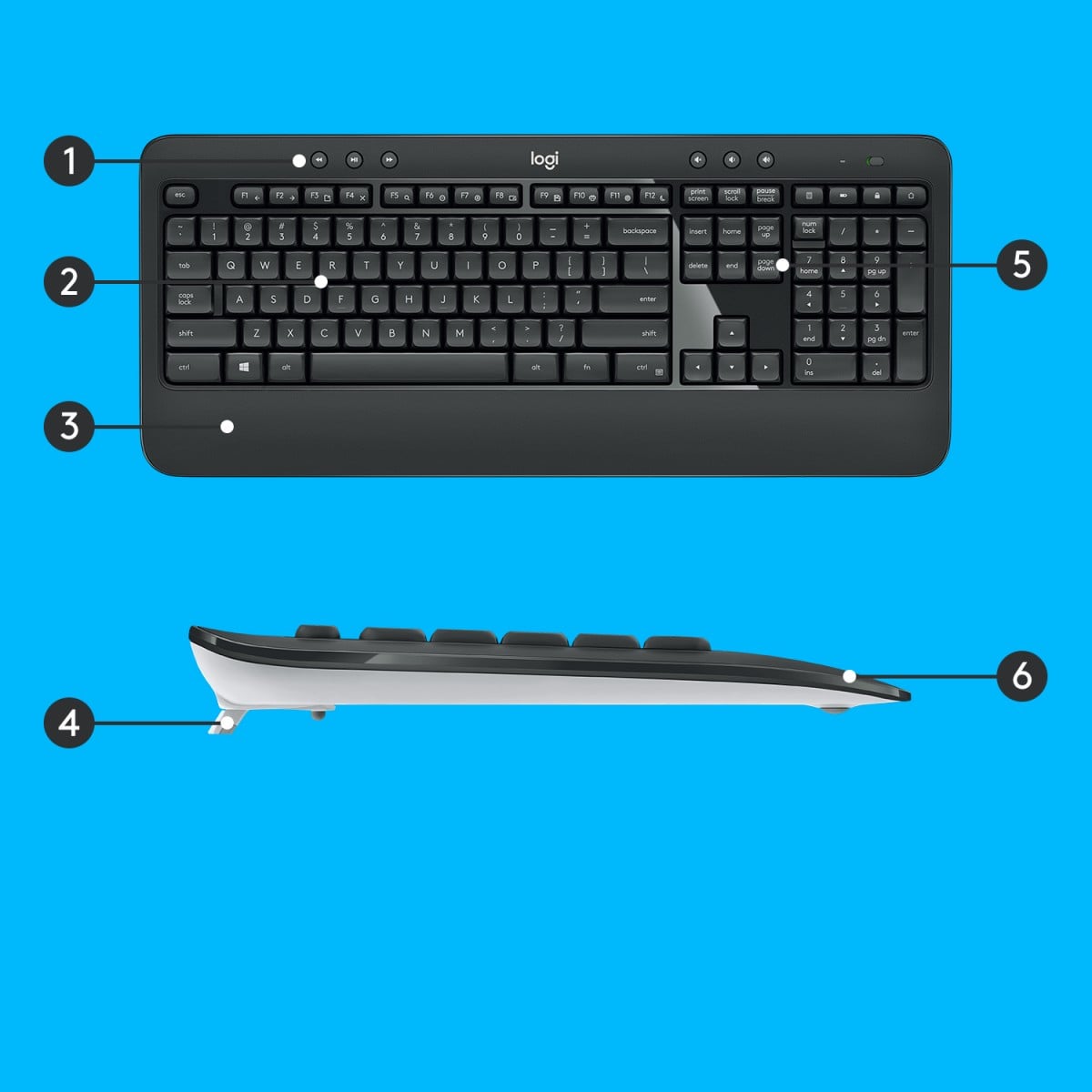 Logitech MK540 ADVANCED Wireless Keyboard and Mouse Combo US INT'L - Slika 6