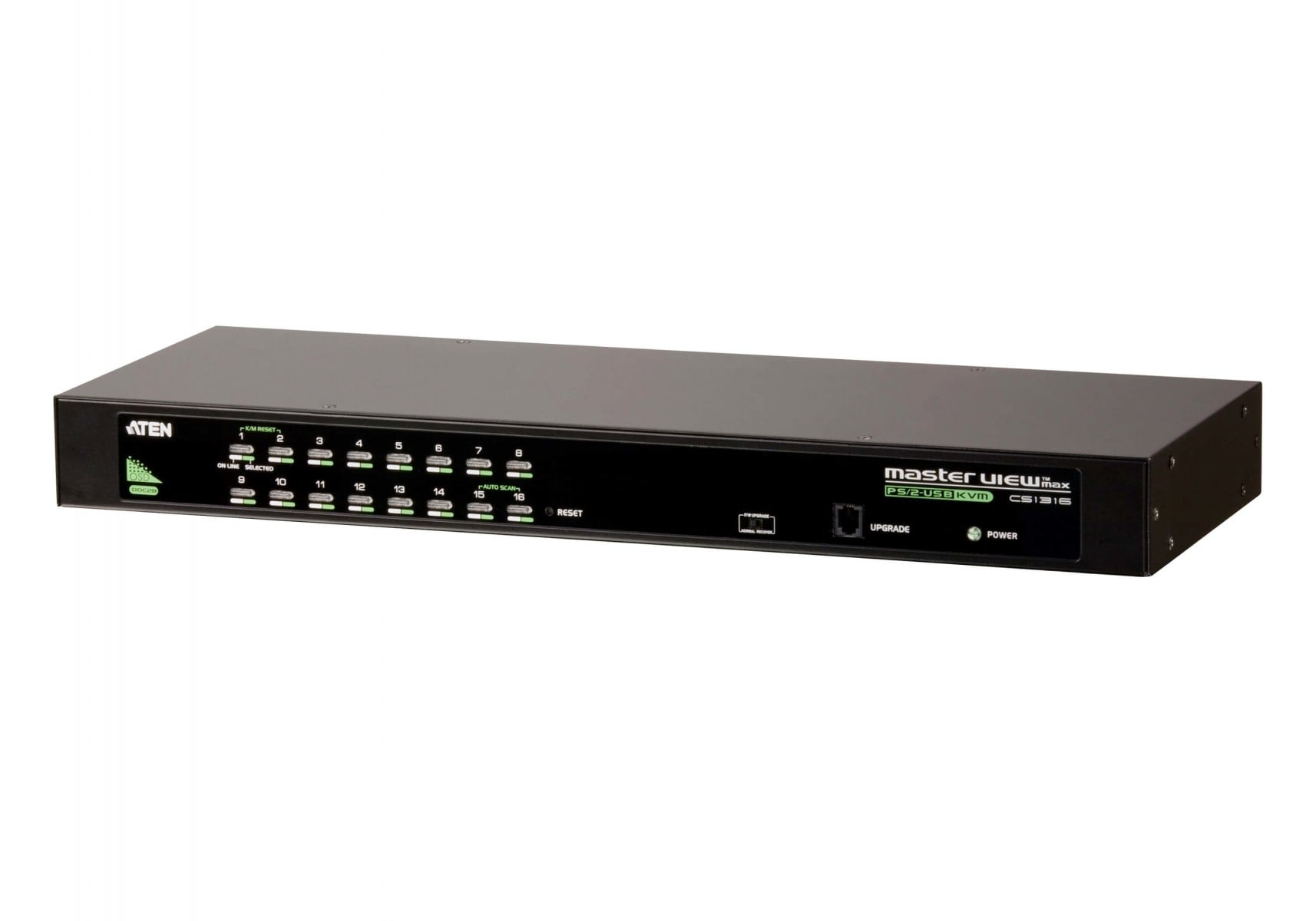 16 Port USB/PS2 KVM, combo console , 2048×1536 , 2 level