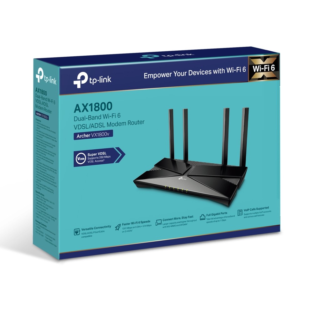 TP-Link Archer VX1800V AX1800 Dual-Band Wi-Fi 6 VDSL/ADSL Modem Router - Slika 5