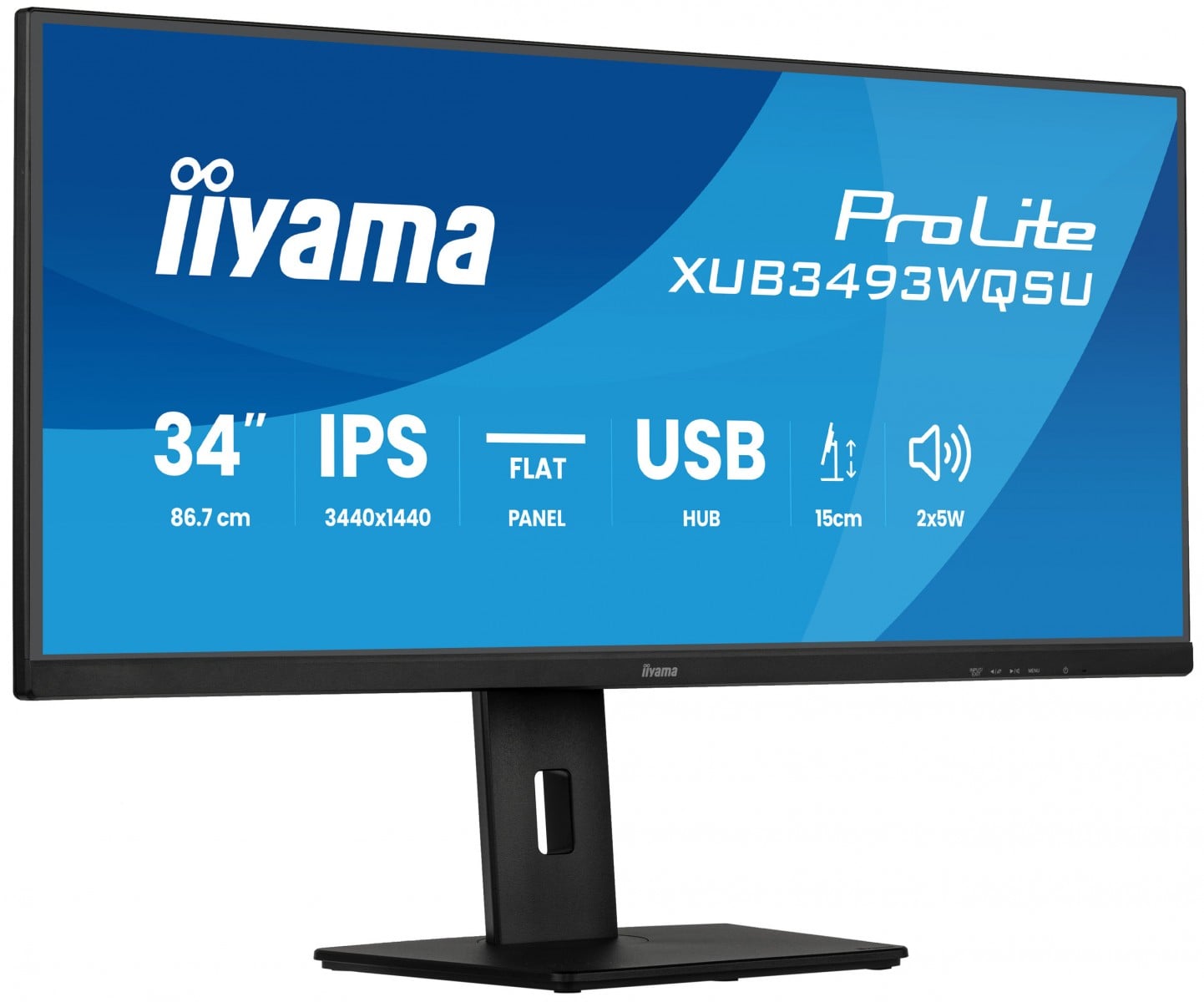 iiyama XUB3493WQSU-B6 34inch UW IPS-panel 3440×1440 120Hz 21:9 400cdm 1000:1 1ms