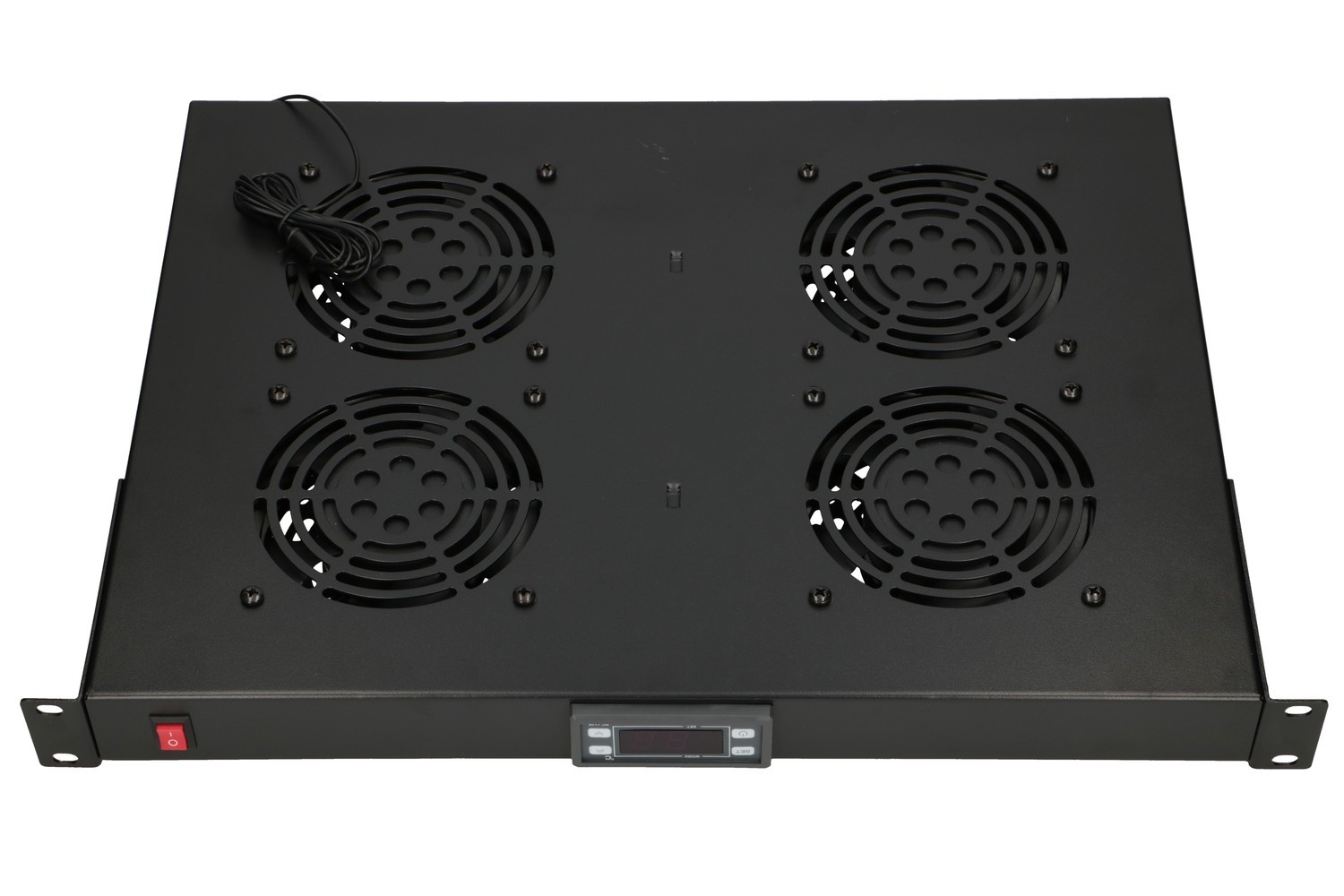 Extralink 19\" RACK MOUNT FAN PANEL (4 FANS) WITH THERMOSTAT - Slika 2