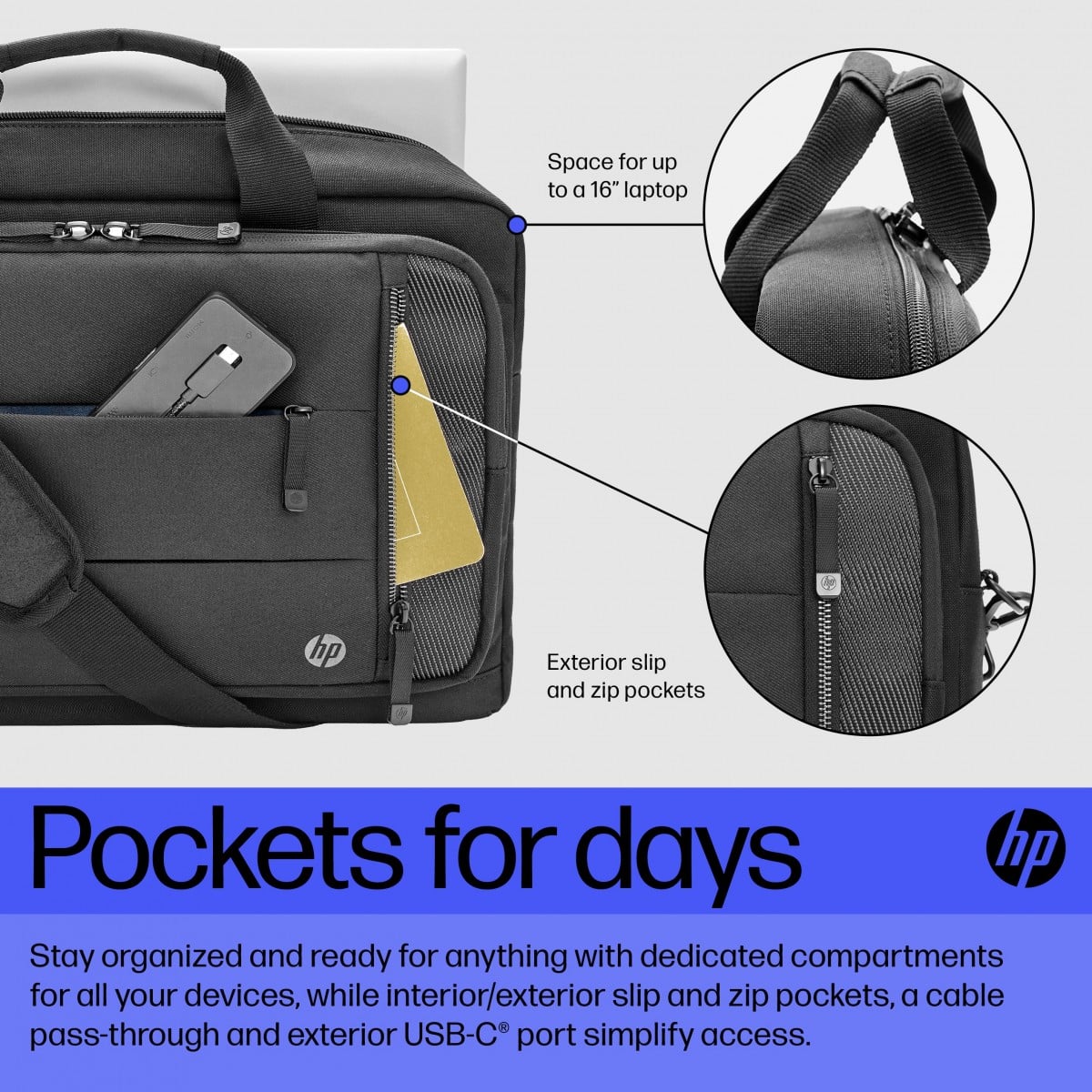 HP notebook bag Renew Executive 16" black (6B8Y2AA) - Slika 5