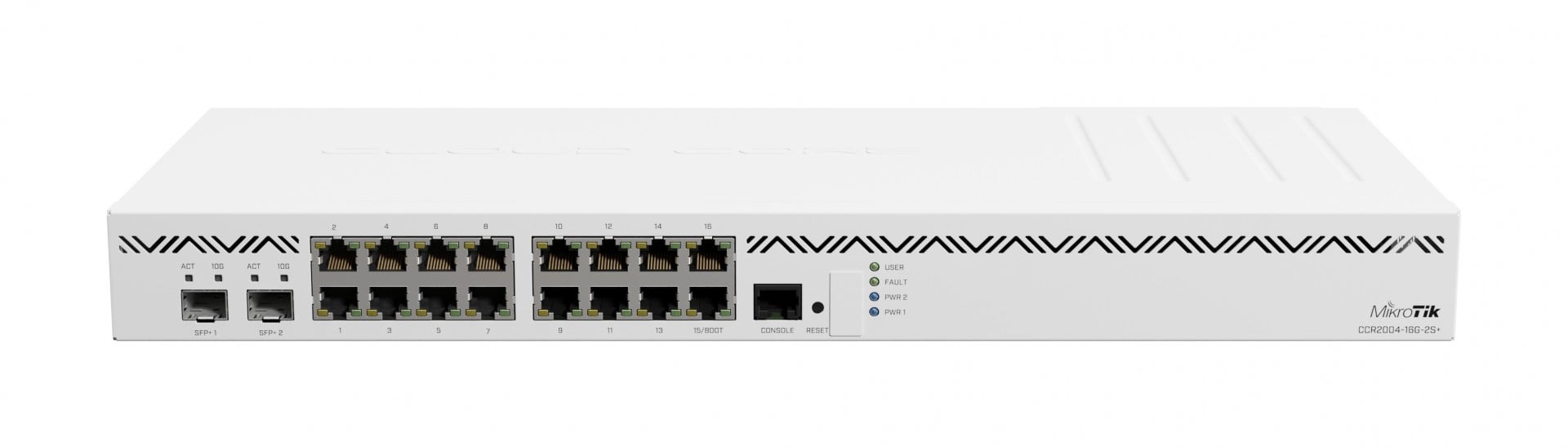 Mikrotik Cloud Core Router CCR2004-16G-2S+ 16Gbit LAN 2x SFP+ Dual PSU Rack – Router – Rack module (CCR2004-16G-2S+)