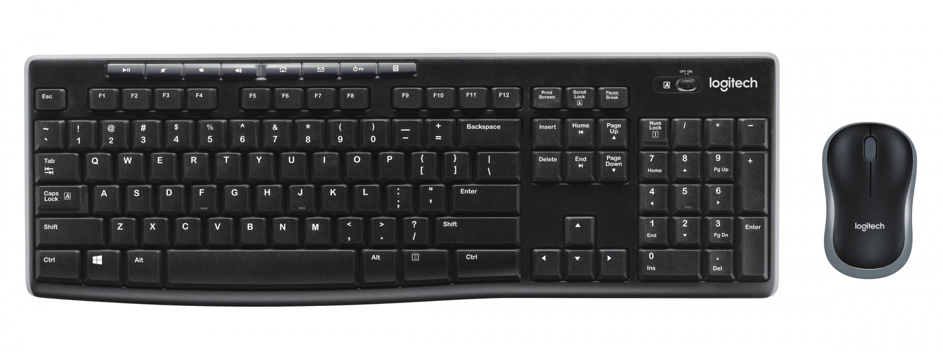 Logitech Wireless Keyboard+Mouse MK270 black retail