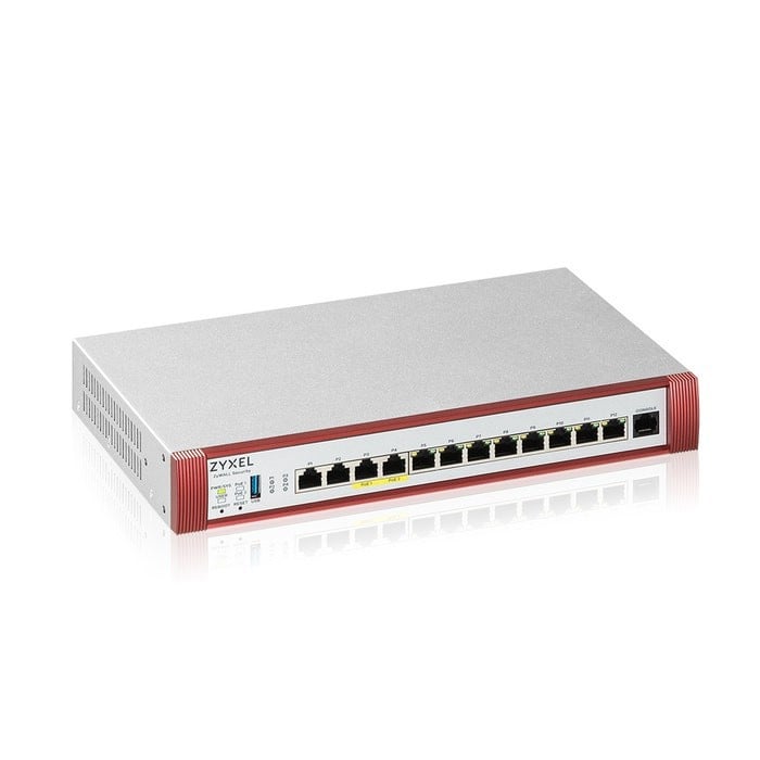 USG FLEX500 H Series, User-definable ports with 2*2.5G, 2*2.5G( PoE+) & 8*1G, 1*USB with 1 YR Security bundle