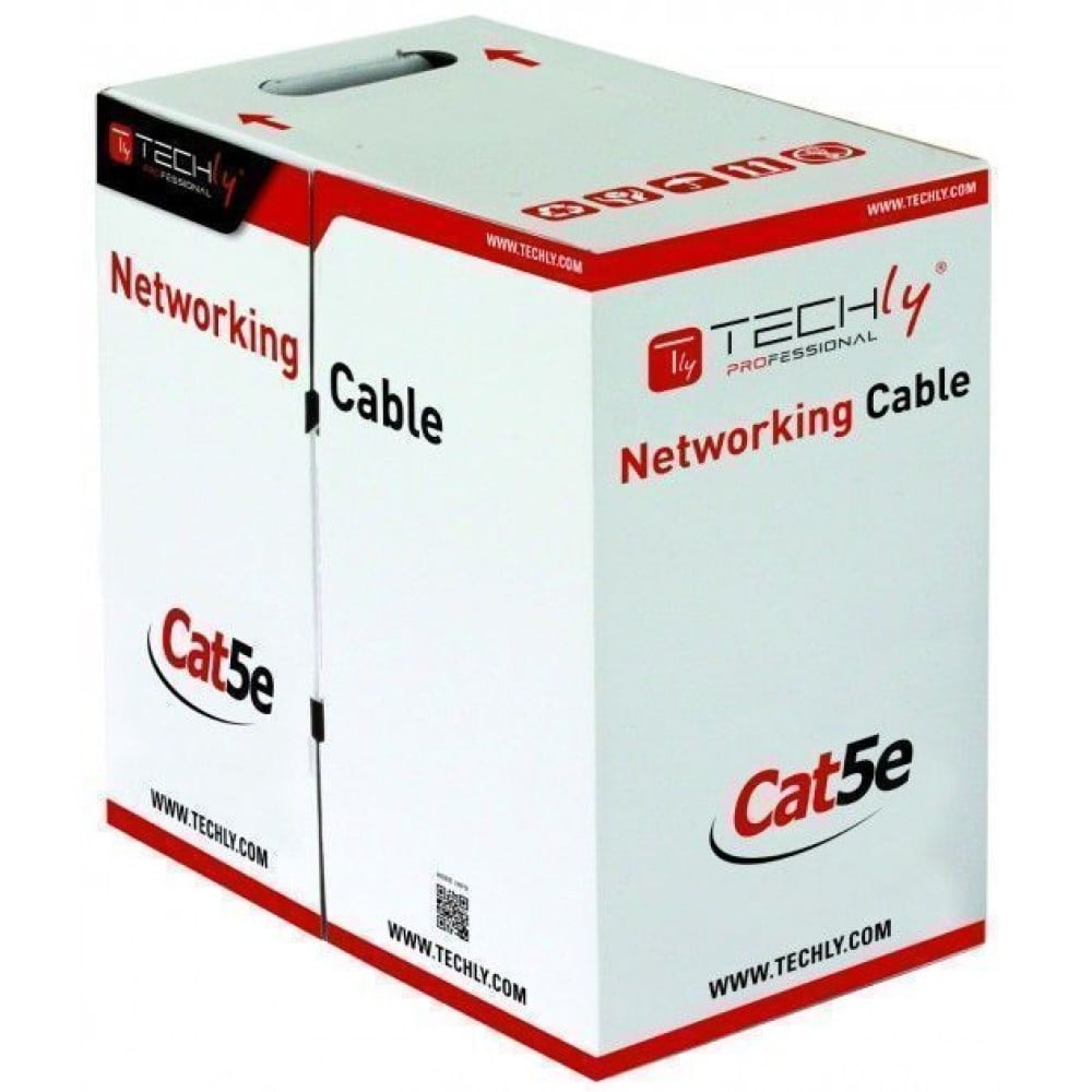 Techly ITP8-RIS-0305LO Cat5e FTP Twisted Pair Cable 305m CCA Black Outdoor