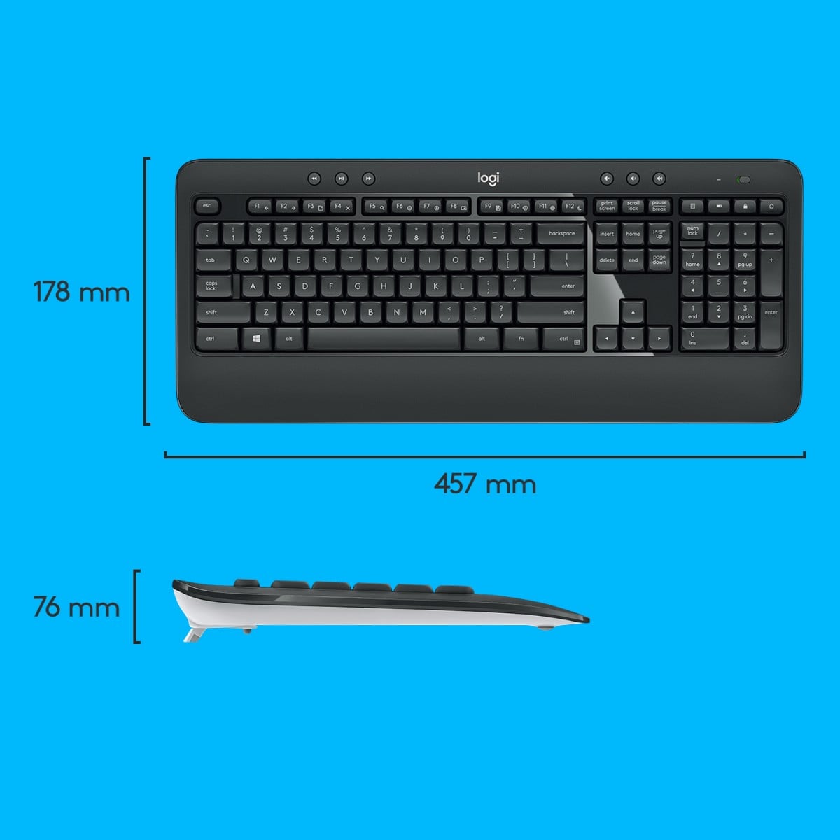 Logitech MK540 ADVANCED Wireless Keyboard and Mouse Combo US INT'L - Slika 7