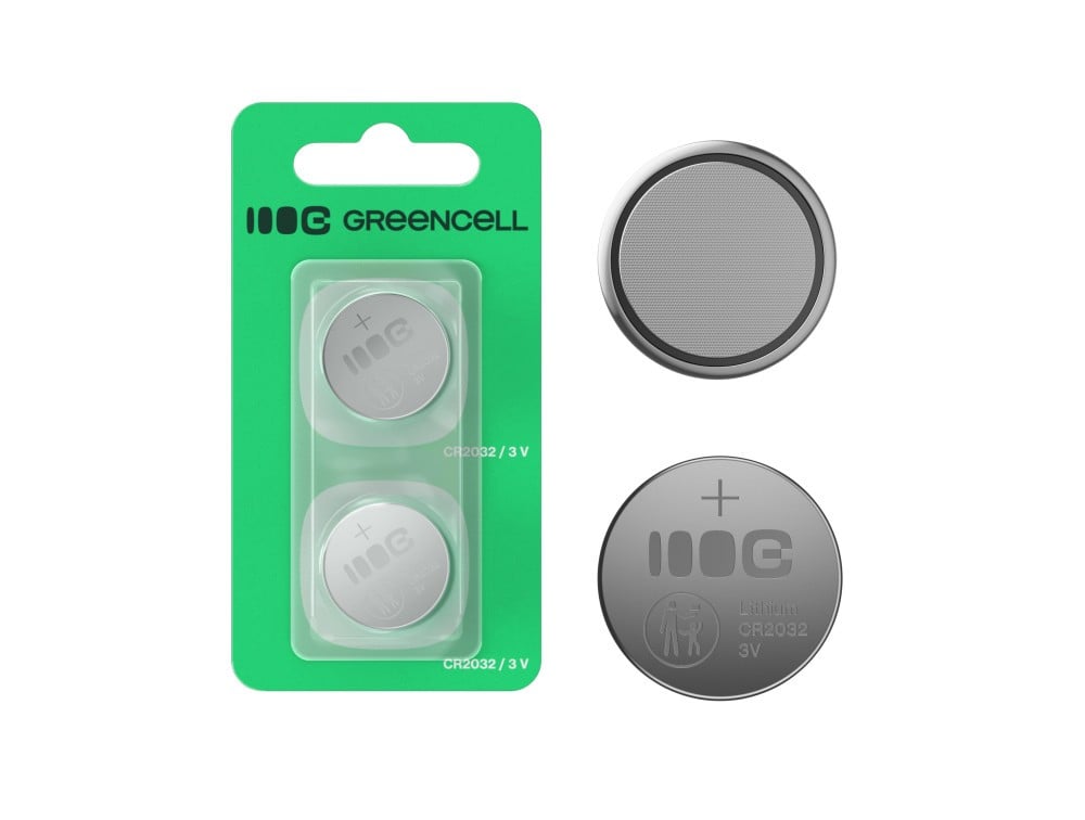 Green Cell X2CR2032 2x Lithium Coin Battery CR2032 3V 220mAh