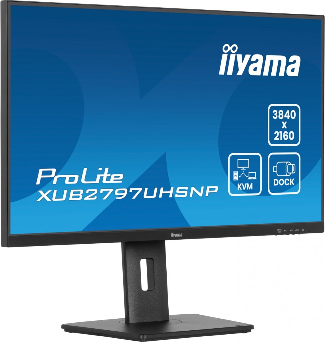 IIYAMA XUB2797UHSNP-B1 27inch IPS UHD 350cd/m2 4ms 15cm height adj. Stand HDMI DP USB-C Dock LAN Speakers - Slika 4