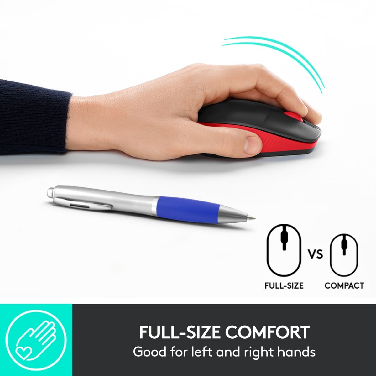 M190 Full-size wireless mouse RED EMEA - Slika 8