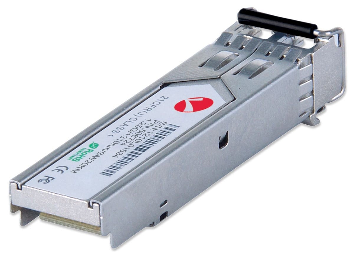 Intellinet Transceiver Module Optical, Gigabit Ethernet SFP Mini-GBIC, 1000Base-Lx (LC) Single-Mode Port, 20km, MSA Compliant, Equivalent to Cisco GLC-LH-SM, Th - Slika 3