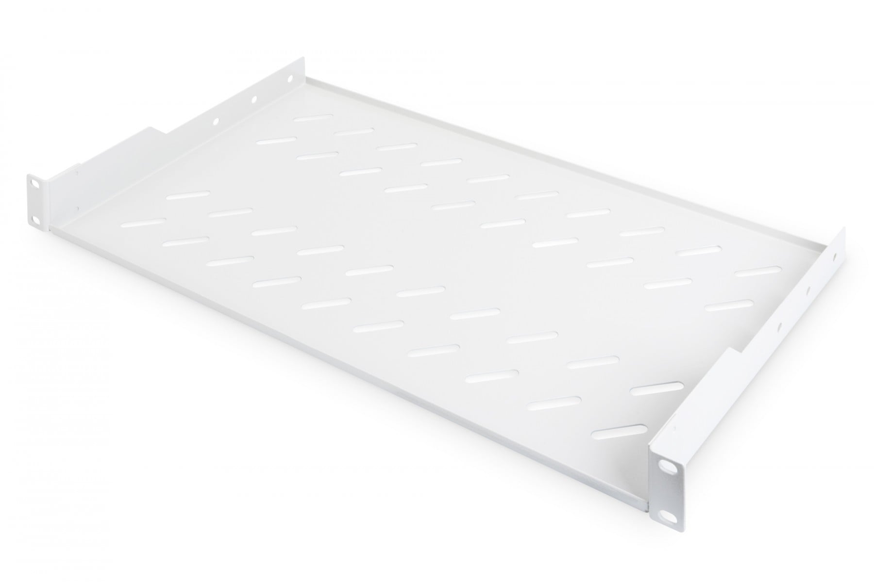 1U fixed shelf for racks from 400 mm depth 45x483x250 mm, up to 15 kg, grey (RAL 7035)