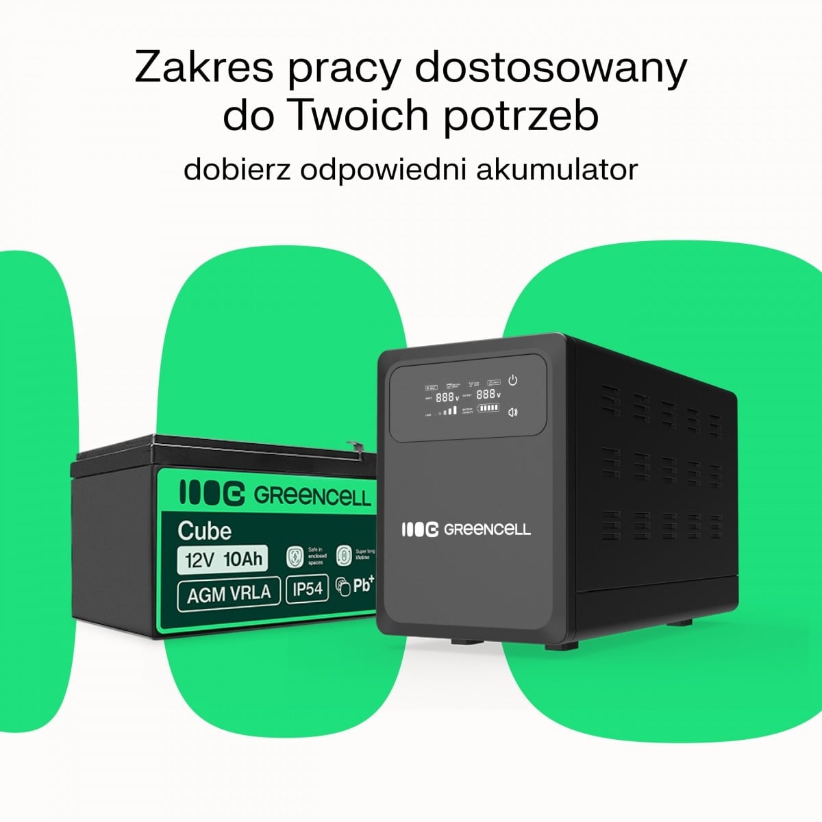 Green Cell UPSLPPC1200 Uninterruptible Power Supply AVR UPS 2000VA 1200W PowerCore 24 VDC with LCD Display - Slika 2