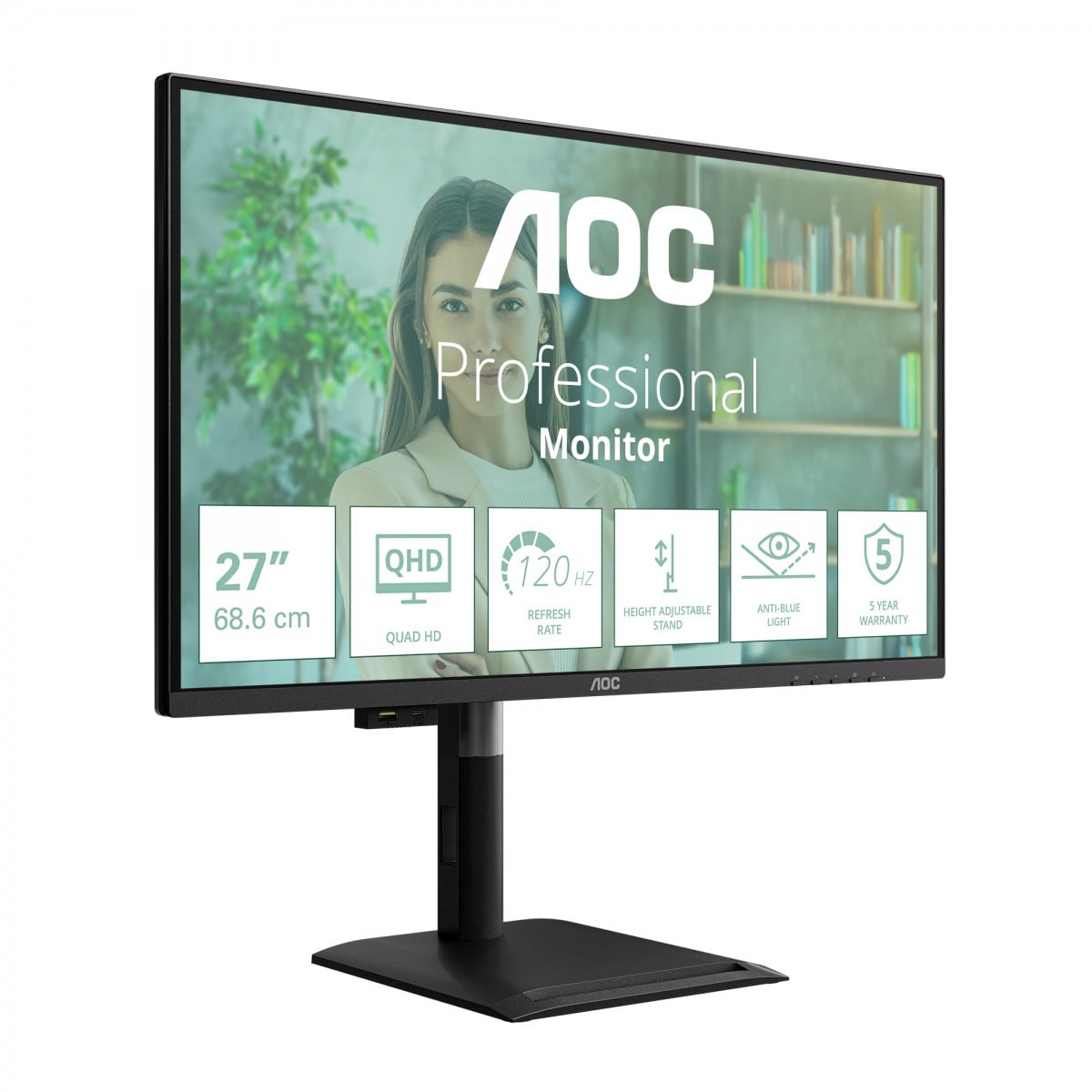 AOC 68,6cm (27") Q27P4U 16:09 2xHDMI+DP+USB Lift black - Slika 3
