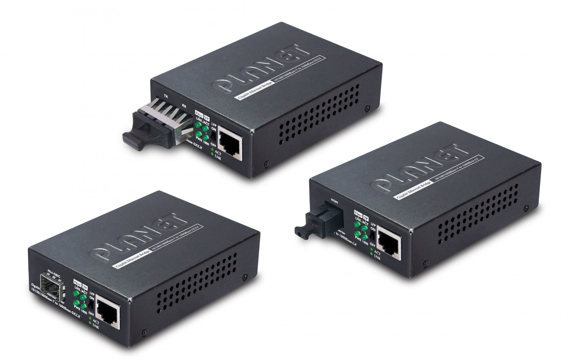 Planet GT-806B15 10/100/1000Base-T to WDM Bi-directional Fiber Converter - 1550nm - 20KM - Slika 2
