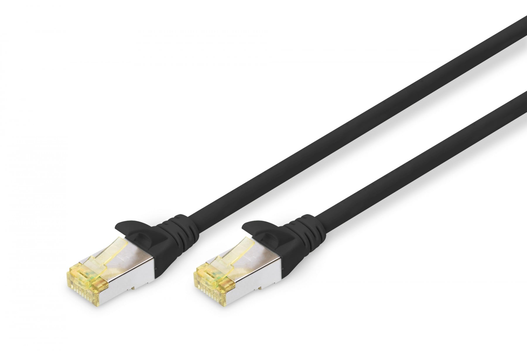 CAT 6A S-FTP patch cord, Cu, LSZH AWG 26/7, length 2 m, color black