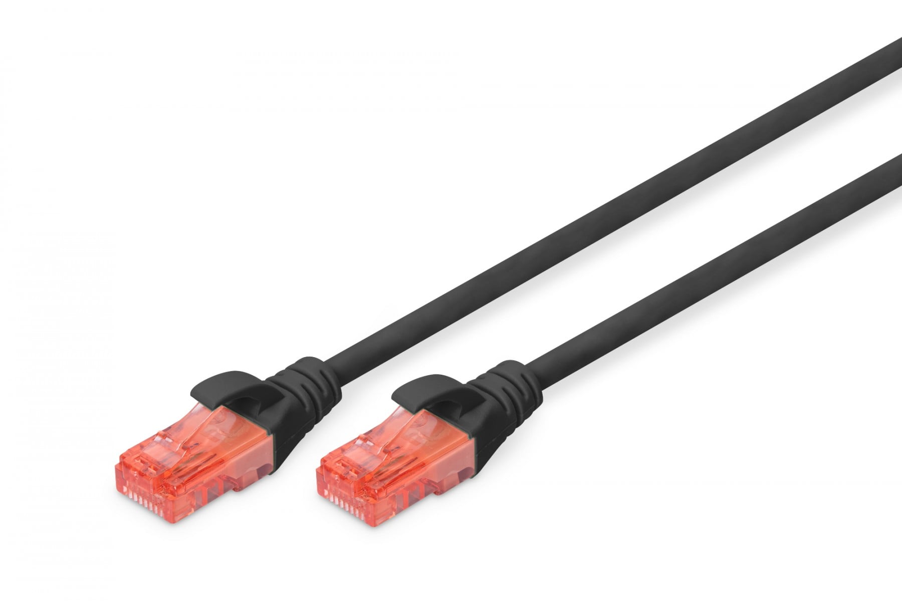 CAT 6, U-UTP patch cord, PVC AWG 26/7, length 2 m, color black