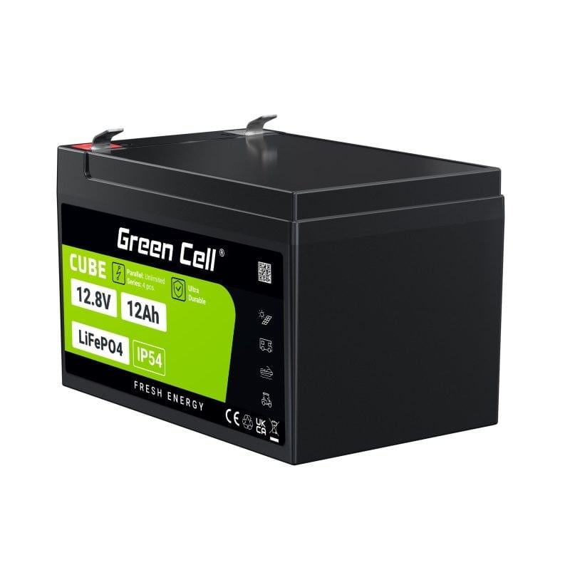 Green Cell LFPGC12V12AH CUBE Battery LiFePO4 12Ah 12.8V 153.6Wh Lithium Iron Phosphate for Wheelchair, Toys, Scooter - Slika 9