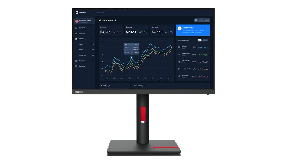 Lenovo ThinkVision T22i-30 54.6 cm (21.5") 1920 x 1080 pixels Full HD LED Black - Slika 3