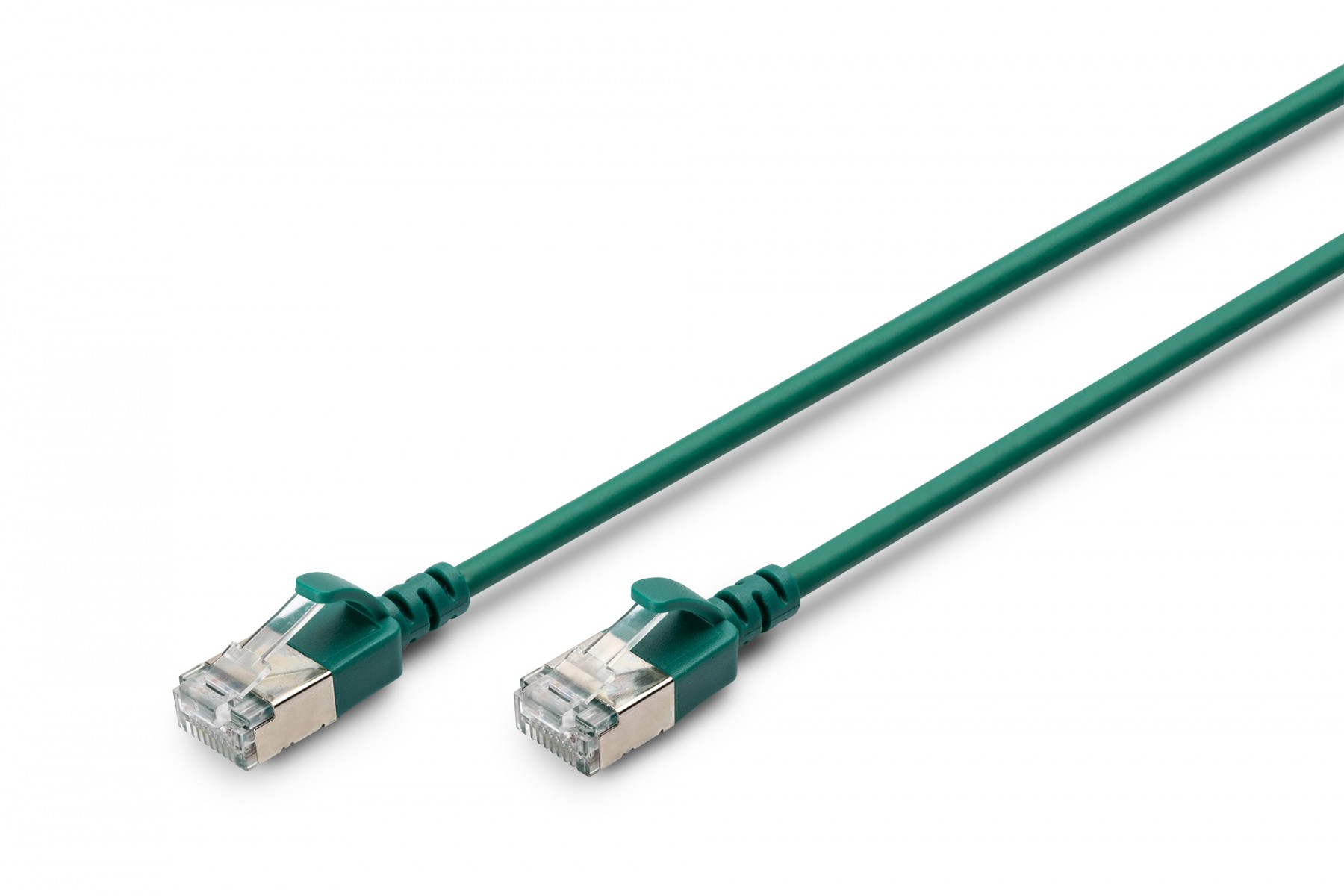 Slim RJ45-RJ45 patch cord, Cat. 6A, F/FTP, AWG 32/7, LSOH, 1 m, green