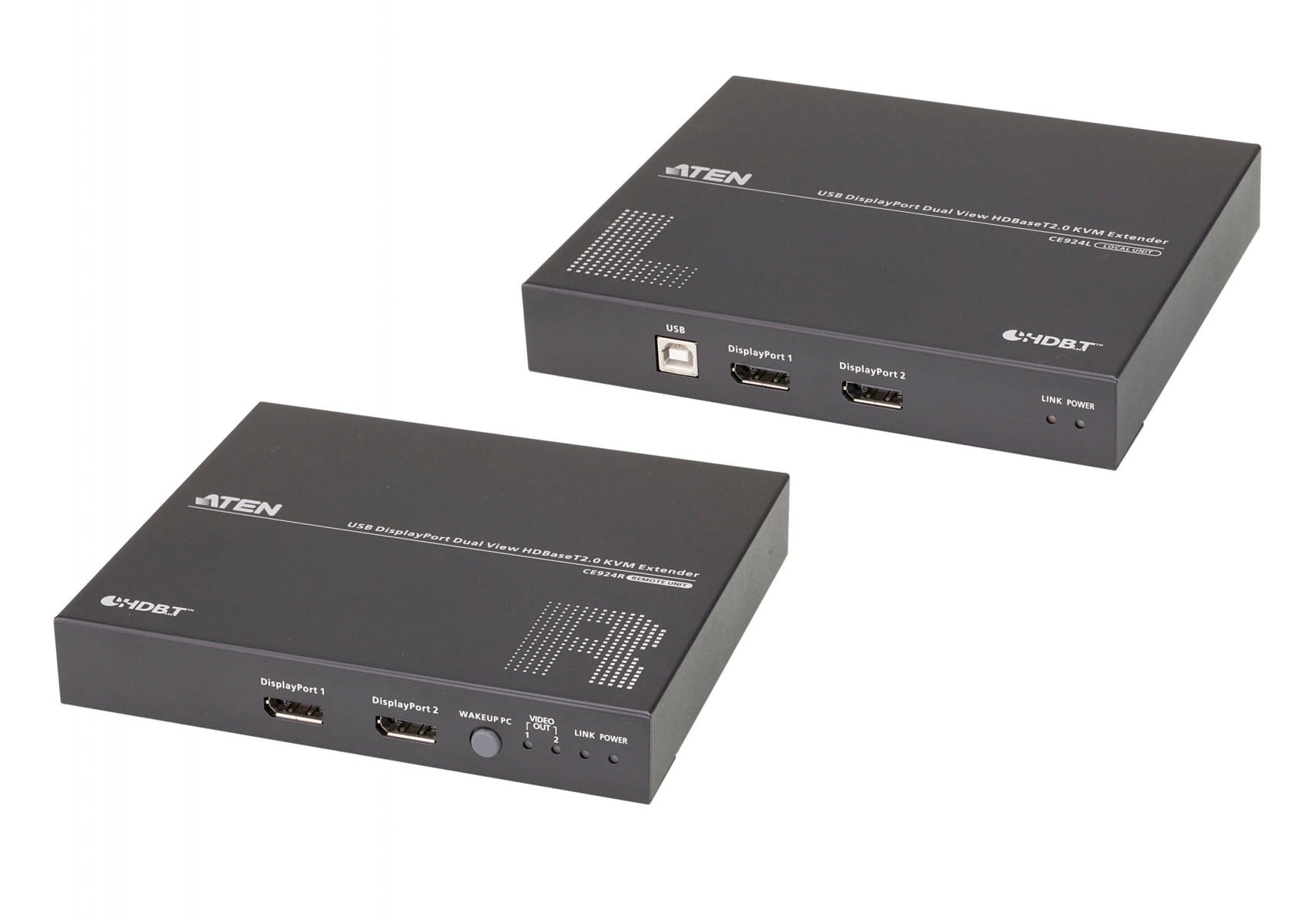 ATEN USB DisplayPort Dual View HDBaseTâ„¢ 2.0 KVM Extender (4K@100 m)
